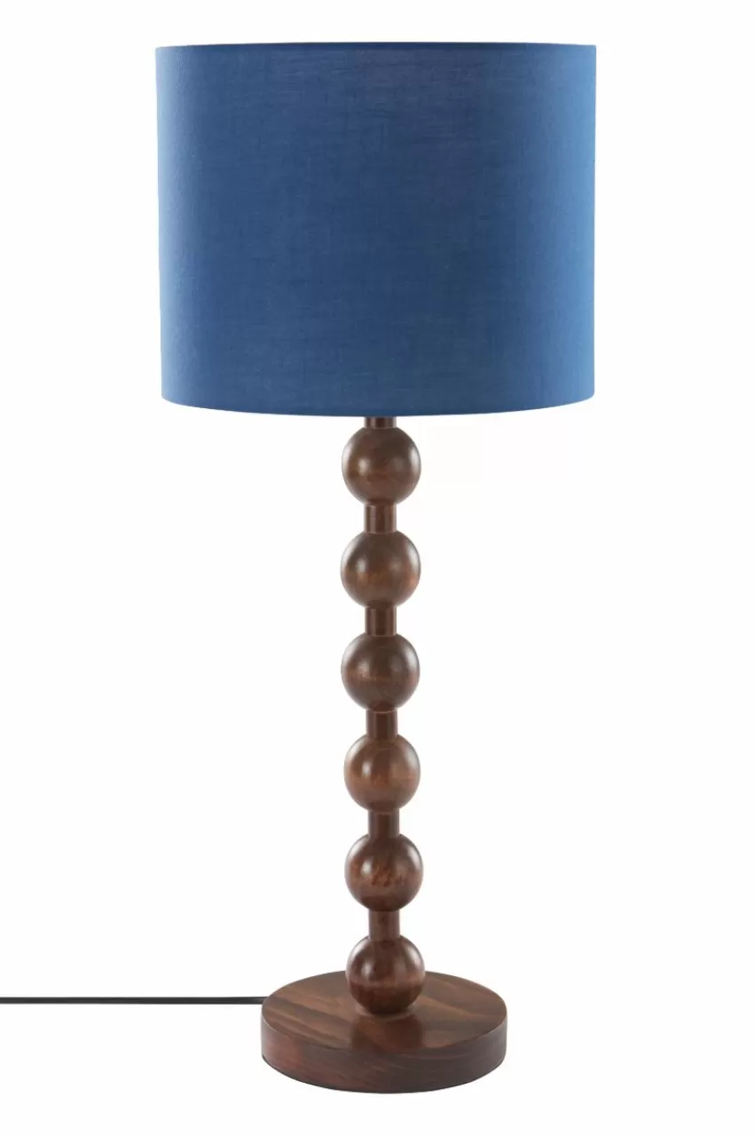 Bordslampor*Jotex MALIA Bordslampa Valnötsbrun/blå