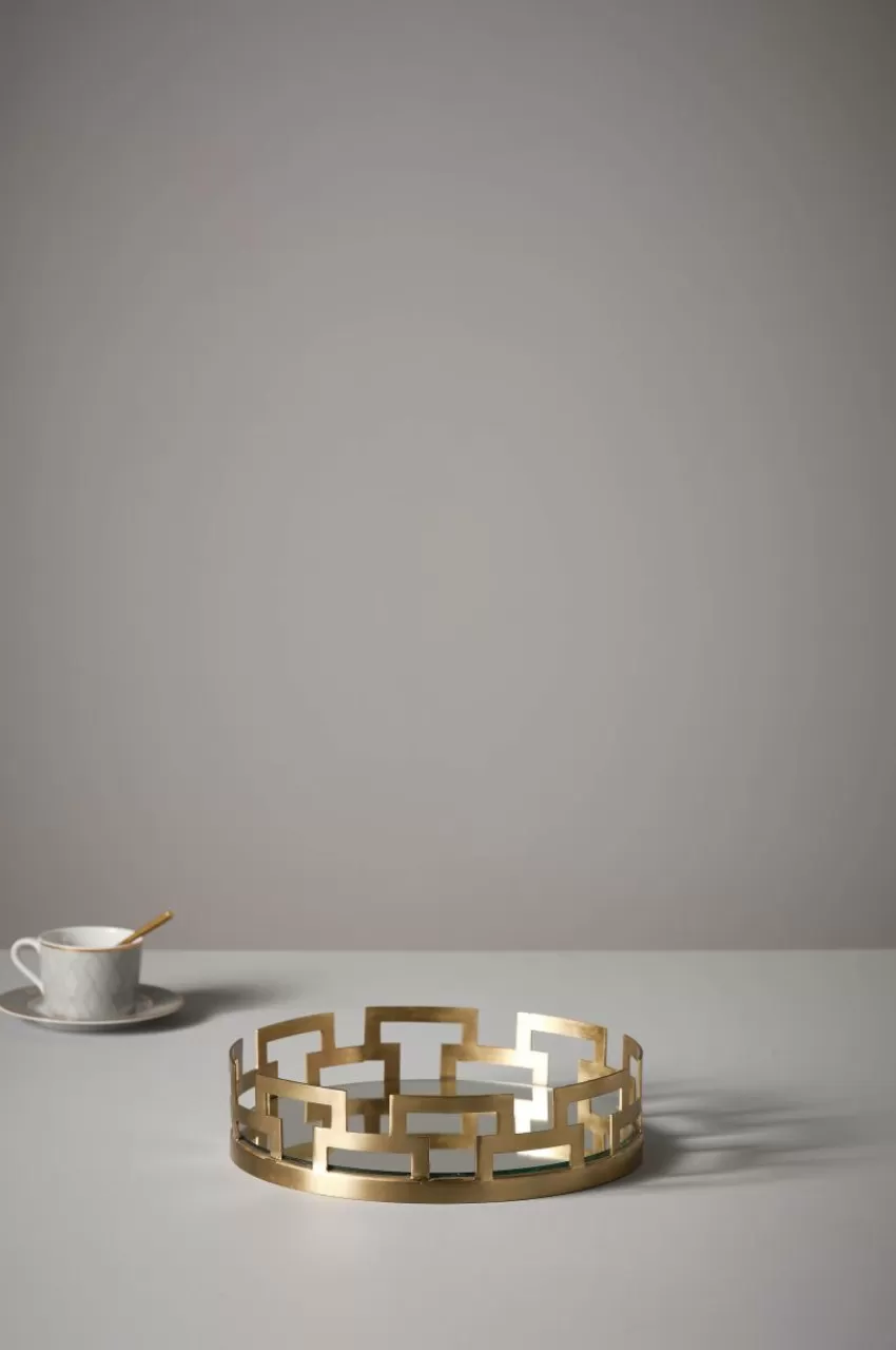 Brickor & Serveringsfat*Jotex MALLIS Bricka - Liten ø 30,5 Cm Guld