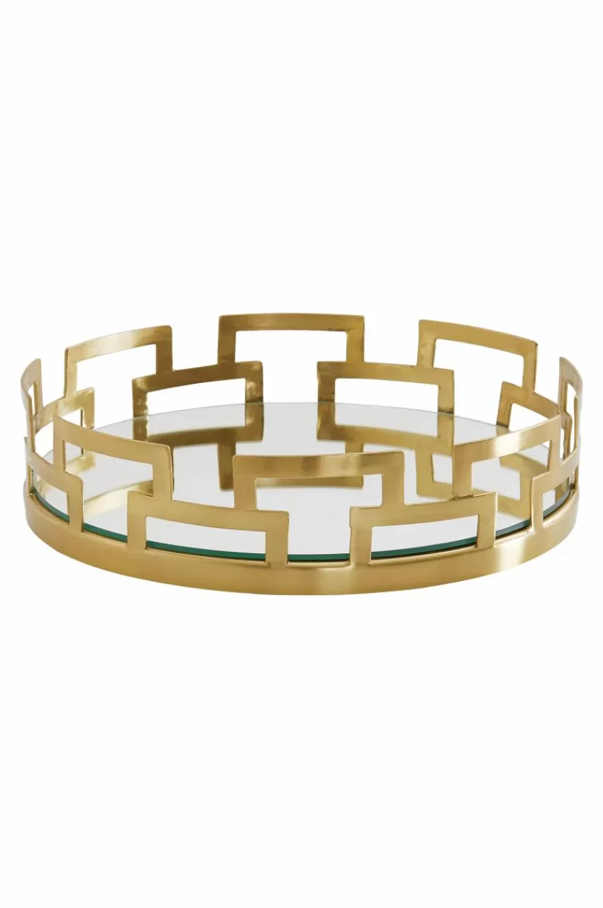 Brickor & Serveringsfat*Jotex MALLIS Bricka - Liten ø 30,5 Cm Guld