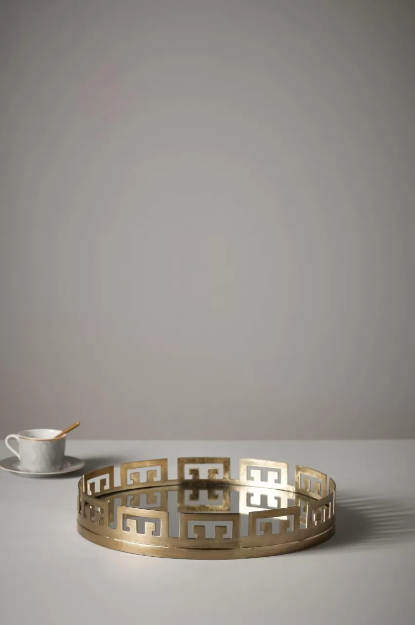 Brickor & Serveringsfat*Jotex MALLIS Bricka - Stor ø 42 Cm Guld