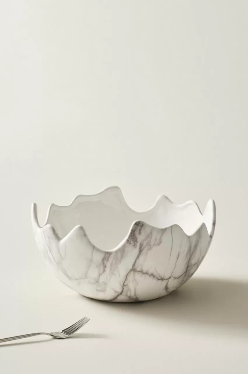 Skålar*Jotex MARBLE Skål ø 30 Cm Vit/svart
