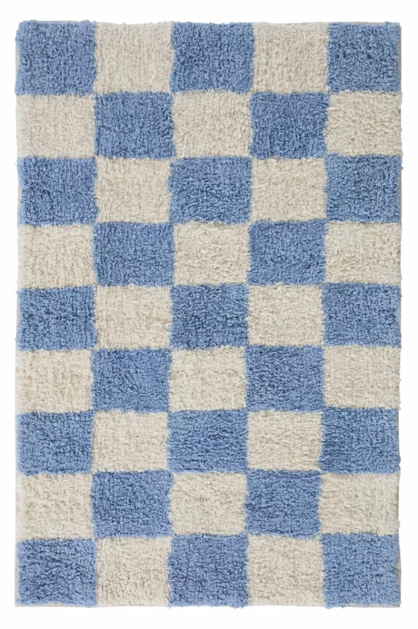 Badrumsmattor | Badrumsmattor*Jotex MELA Badrumsmatta Ekologisk 60x90 Cm Blå/naturvit