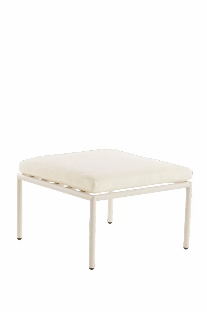 Utestolar & Utepallar | Utemöbler*Jotex MENTON Pall/bord Beige/vit dyna