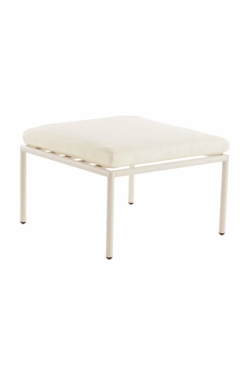 Utestolar & Utepallar | Utemöbler*Jotex MENTON Pall/bord Beige/vit dyna