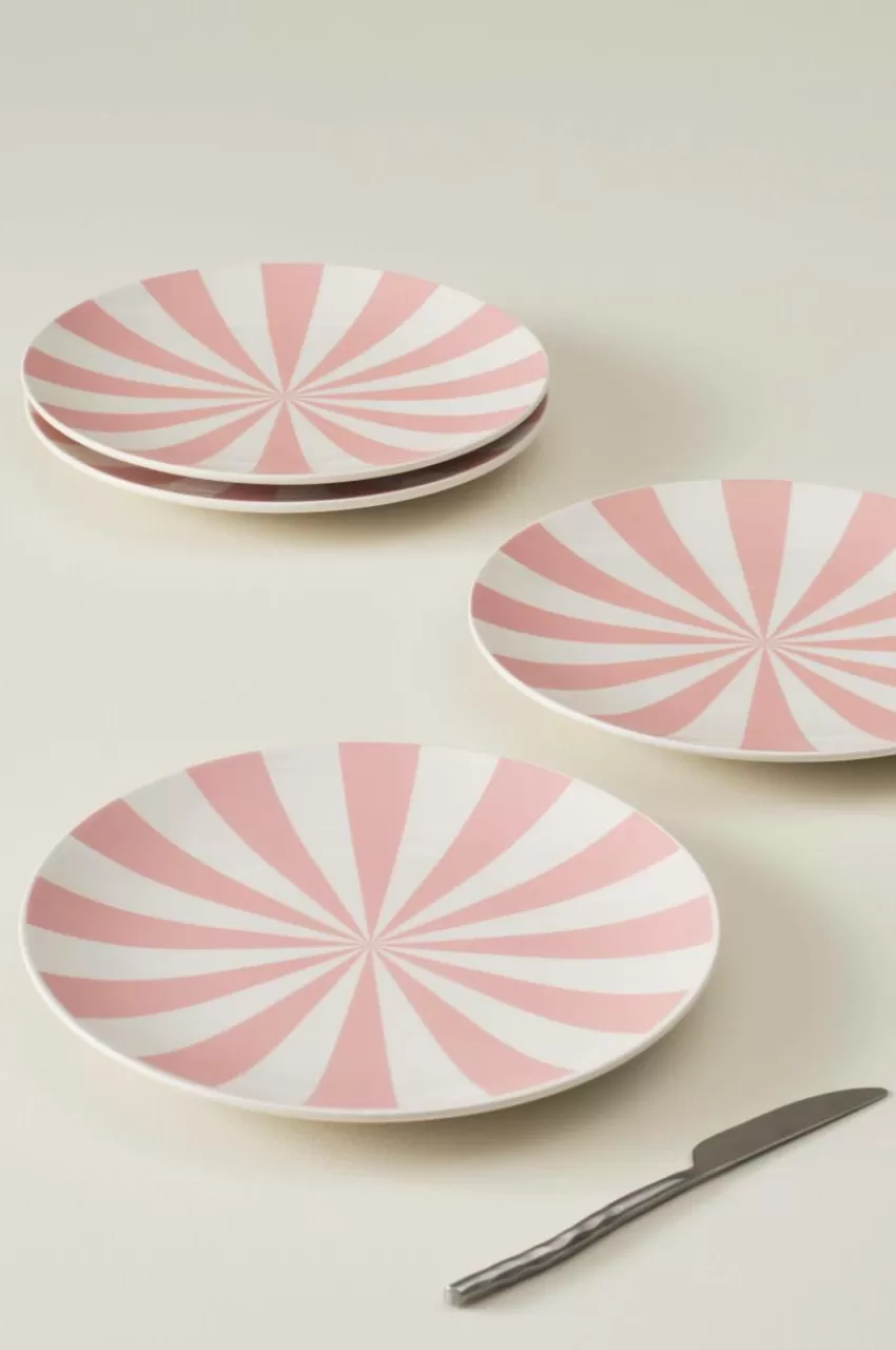 Tallrikar*Jotex MIKA Tallrik 4-pack ø 28,5 Cm Rosa/vit