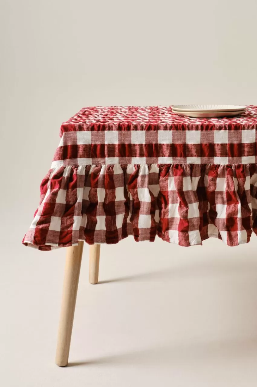 Dukar*Jotex MIMMI Duk 135x135 Cm Röd/vit