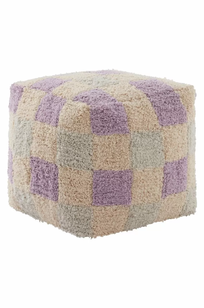 Sittpuffar*Jotex MINDEN Sittpuff 40x40 Cm Vit/Lila/Grå