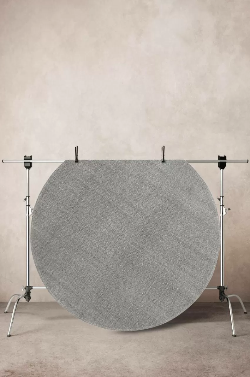 Julgransmattor | Bomulls- & Trasmattor*Jotex MOON Bomullsmatta ø 110 Cm Mörkgrön/antracitgrå