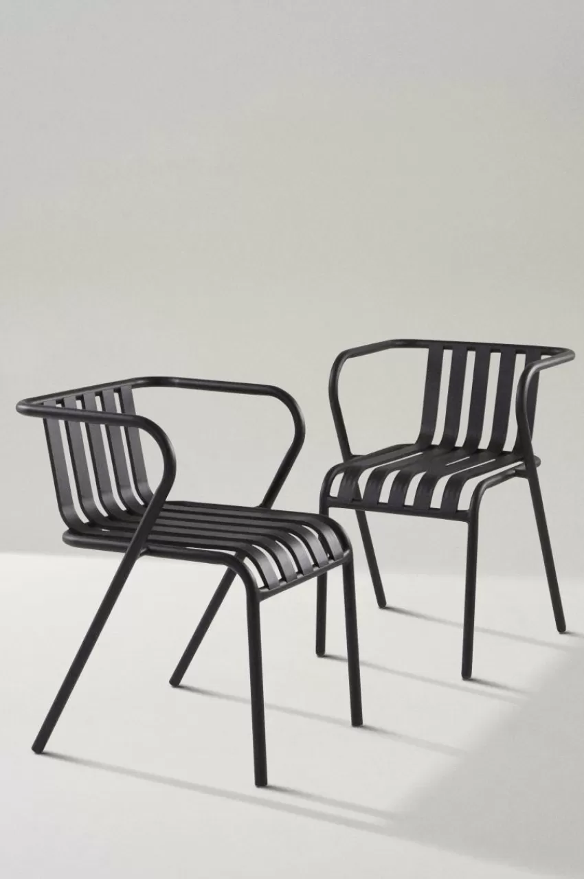 Utestolar & Utepallar | Utemöbler*Jotex NERJA Karmstol 2-pack Svart