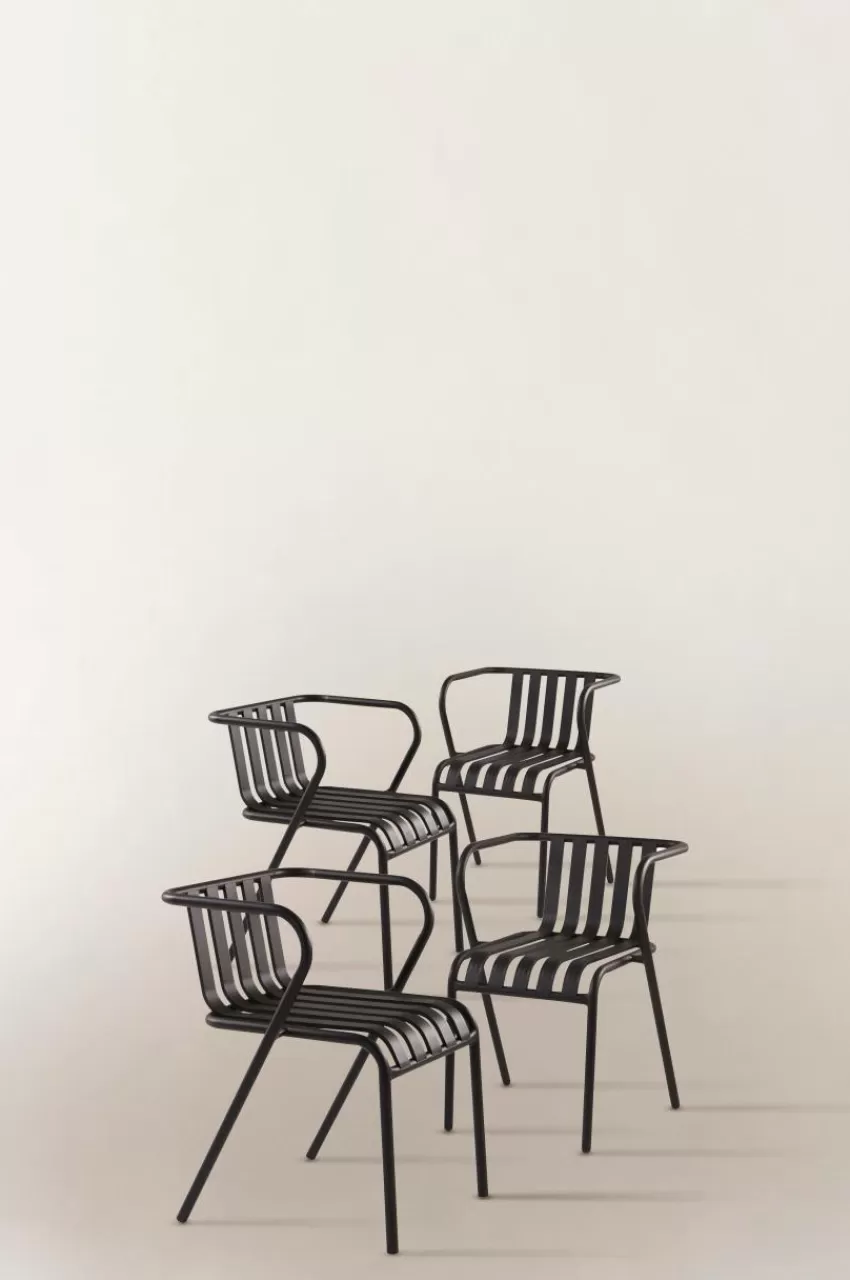 Utestolar & Utepallar | Utemöbler*Jotex NERJA Karmstol 4-pack Svart