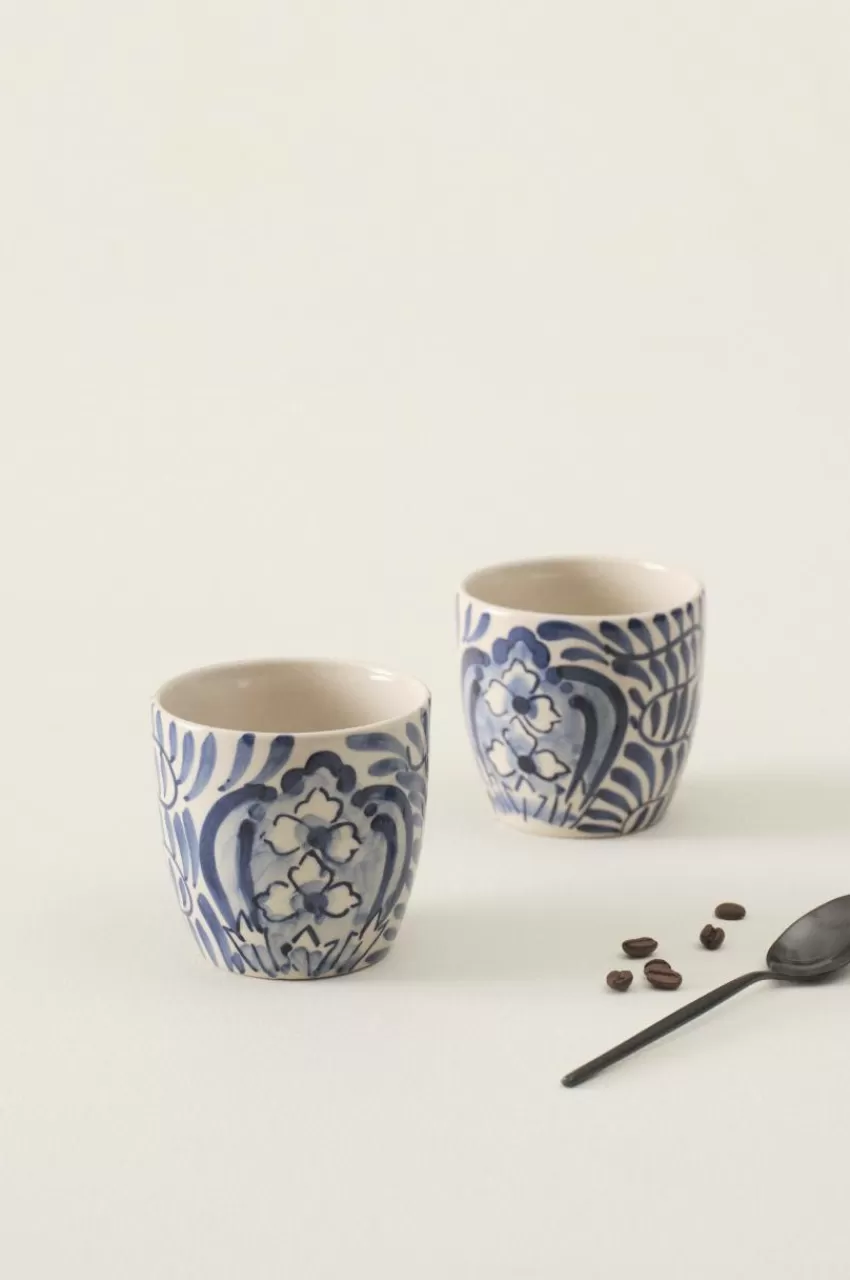 Koppar & Muggar*Jotex NOMI Mugg 2-pack Blå/vit