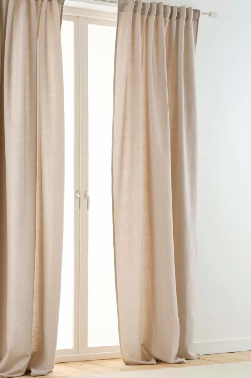 Linnegardiner | Multifunktionsgardiner*Jotex NORA Multifunktionsgardin 2-pack Linnebeige