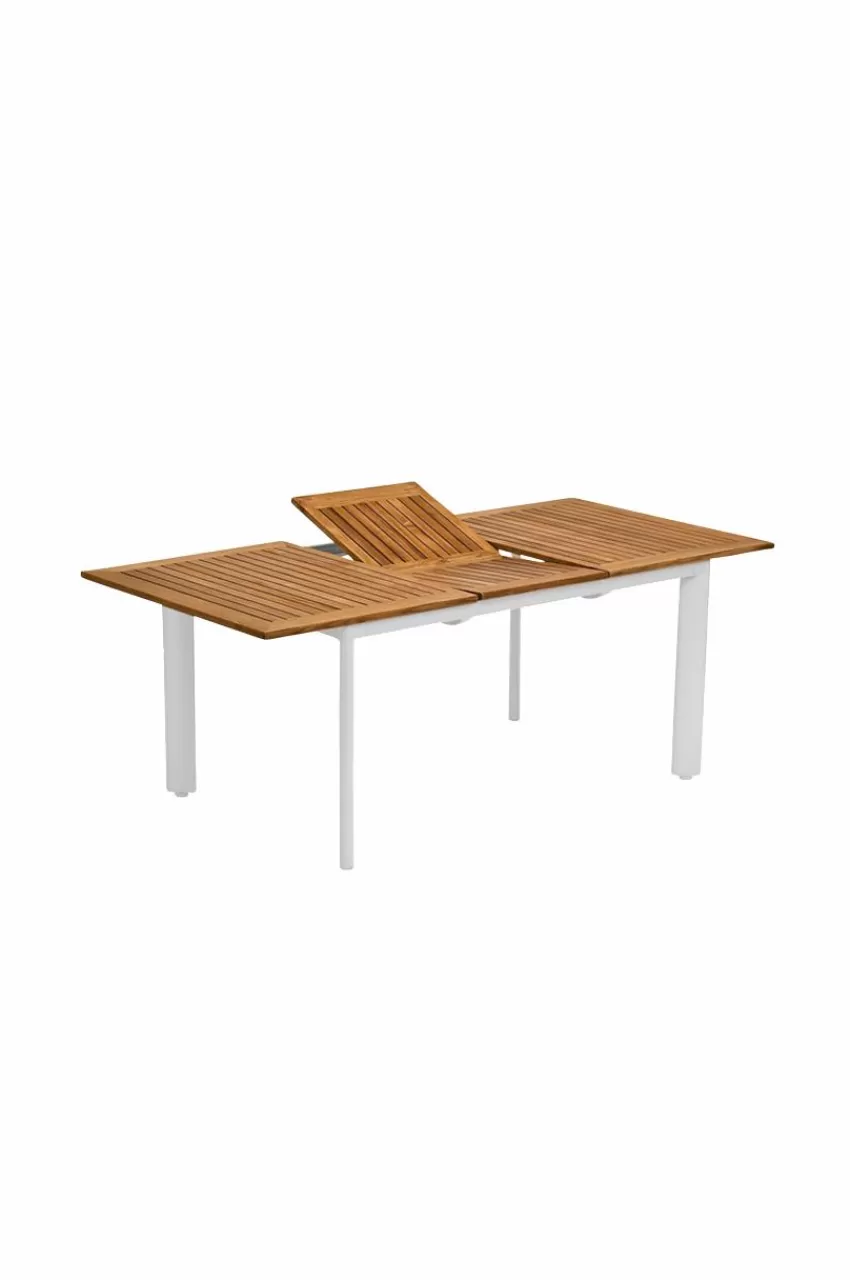 Utebord | Utemöbler*Jotex NYDALA Bord 96X150/200 Cm Vit/Teak