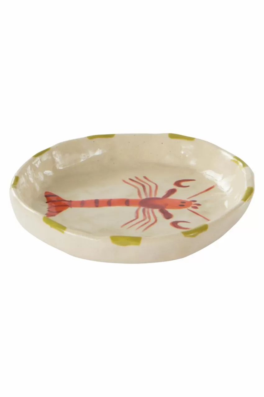 Tallrikar*Jotex OCEAN Serveringstallrik ø 13 Cm Naturvit/multi