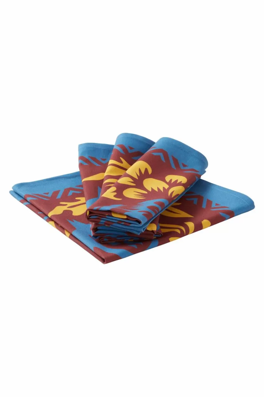 Servetter | Juldukning*Jotex OWL Servett 4-pack Blå/brun/gul