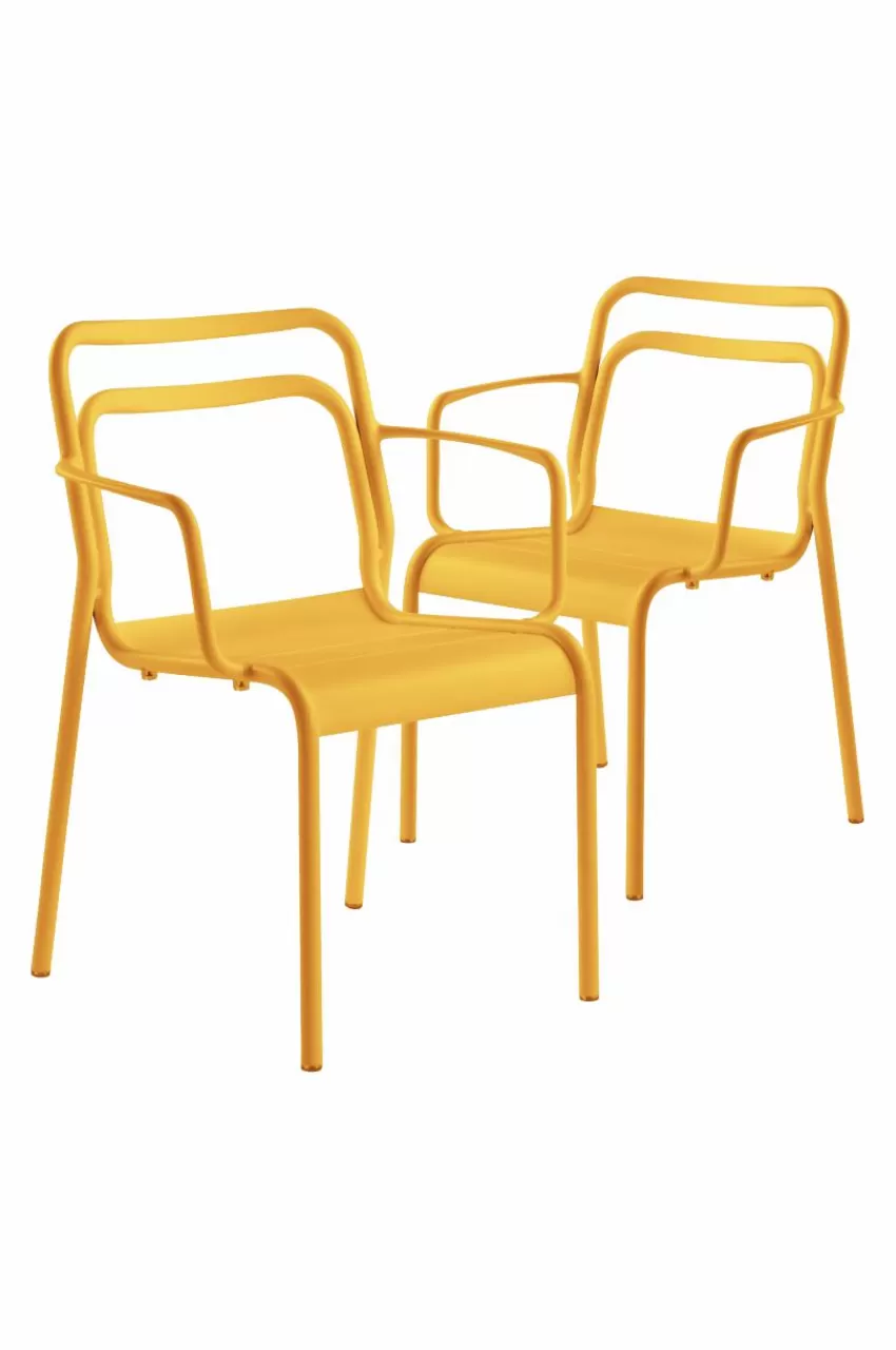 Utestolar & Utepallar | Utemöbler*Jotex PANTHEON Karmstol 2-pack Gul