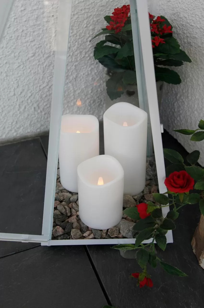 Ljus*Jotex PETE Blockljus LED Höjd 15 Cm Vit