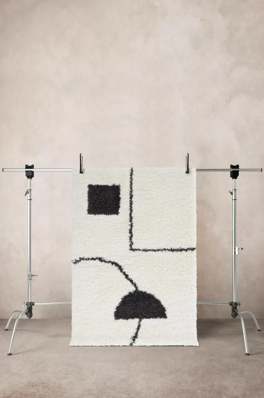 Barnmattor | Barnmattor*Jotex PICKER Luggmatta 120x170 Cm Vit/antracitsvart
