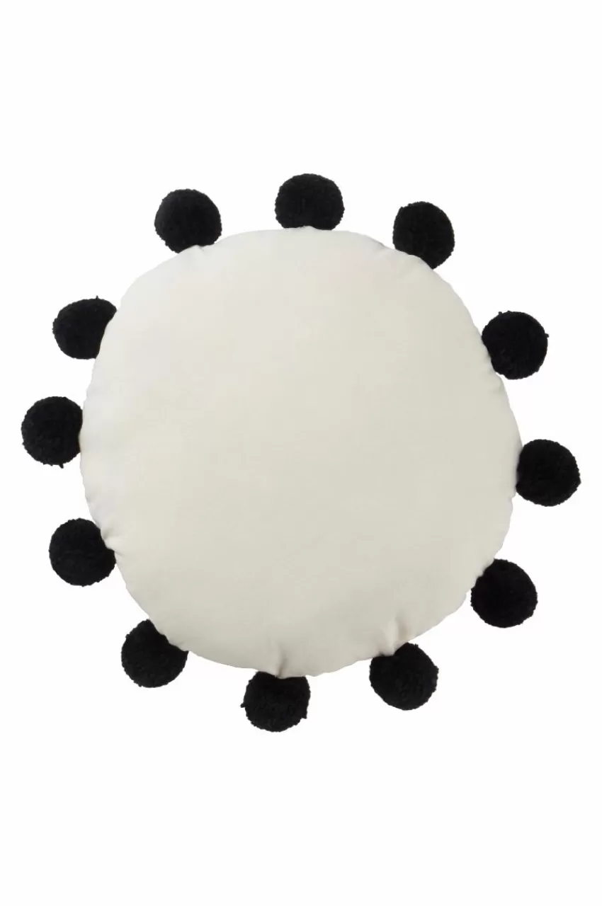 Barnkuddar*Jotex POMEZIA Kudde ø 35 Cm Vit/svart