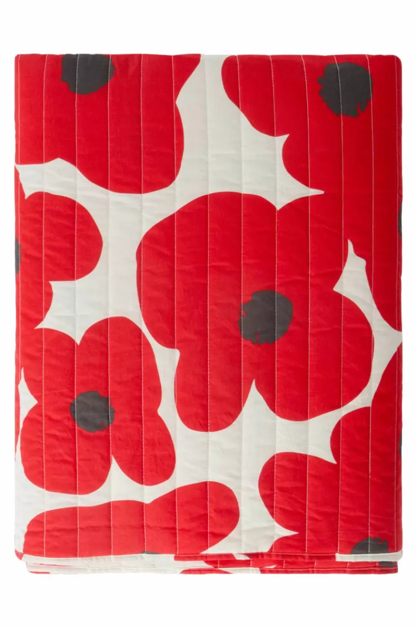 Överkast*Jotex POPPY överkast Ekologisk Röd/vit