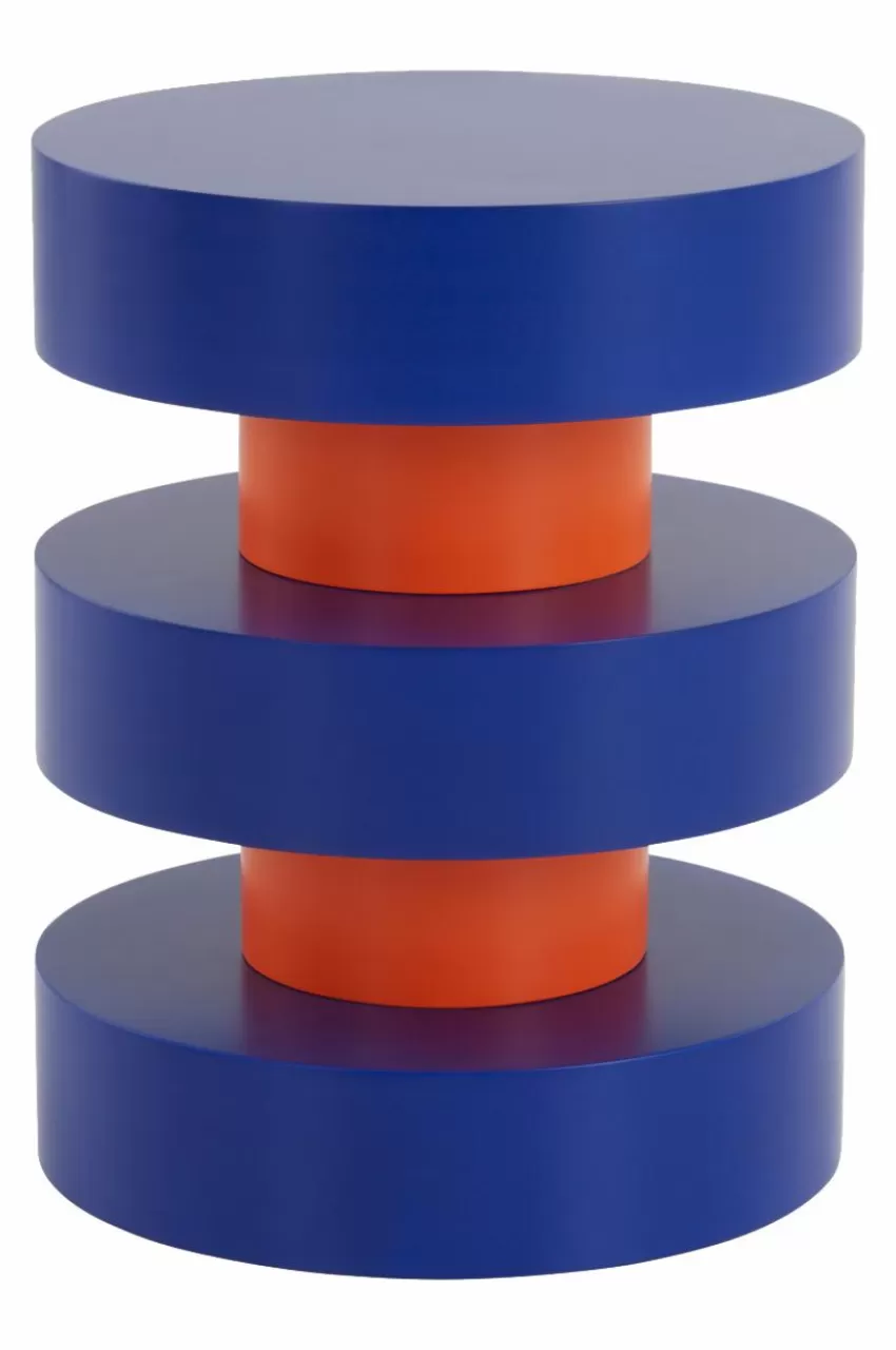 Bord*Jotex PORTELLO Sidobord ø 40 Cm Blå/orange