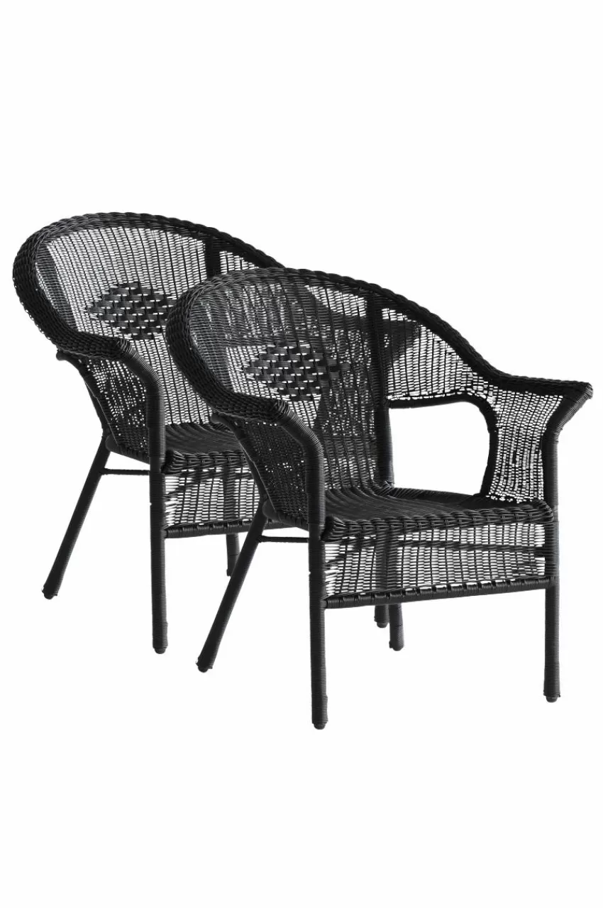 Utestolar & Utepallar | Utemöbler*Jotex PROVENCE Karmstol 2-pack Svart