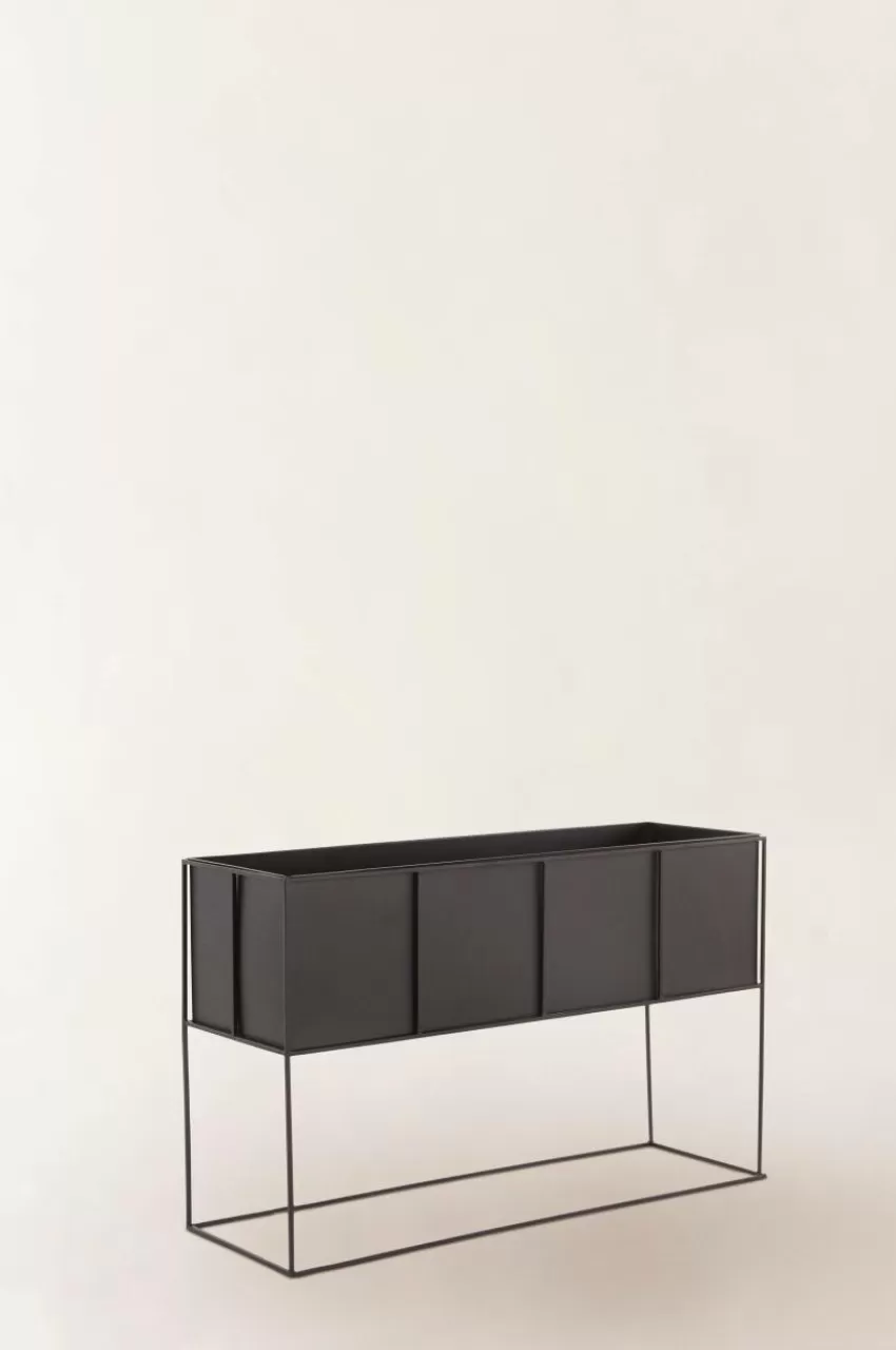 Utekrukor | Krukor*Jotex RAFFERTY Kruka Med Ställning 80x25 Cm Svart