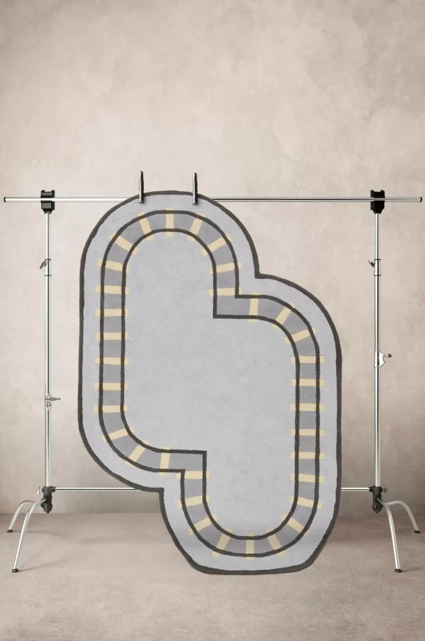 Barnmattor | Barnmattor*Jotex RAILS Bomullsmatta 160x230 Cm - Ekologisk Grå