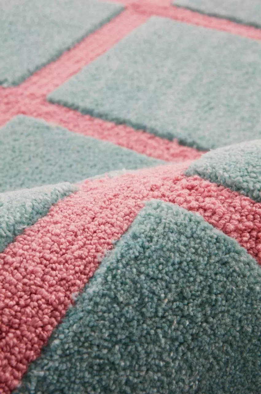 Lugg- & Ryamattor*Jotex RAVELLO Luggmatta 170x240 Cm Turkos/rosa