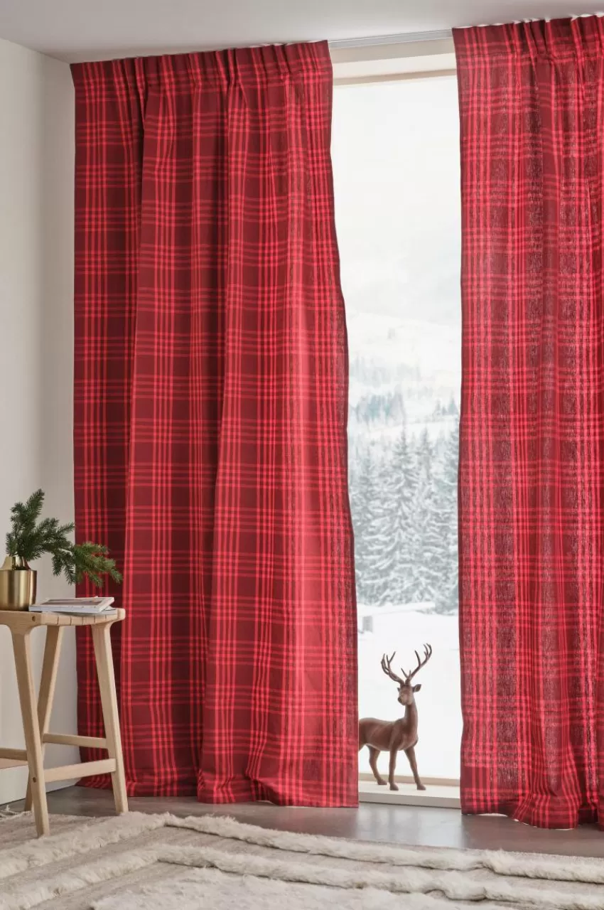 Julgardiner | Multifunktionsgardiner*Jotex RUBI Multifunktionsgardin 2-pack Röd