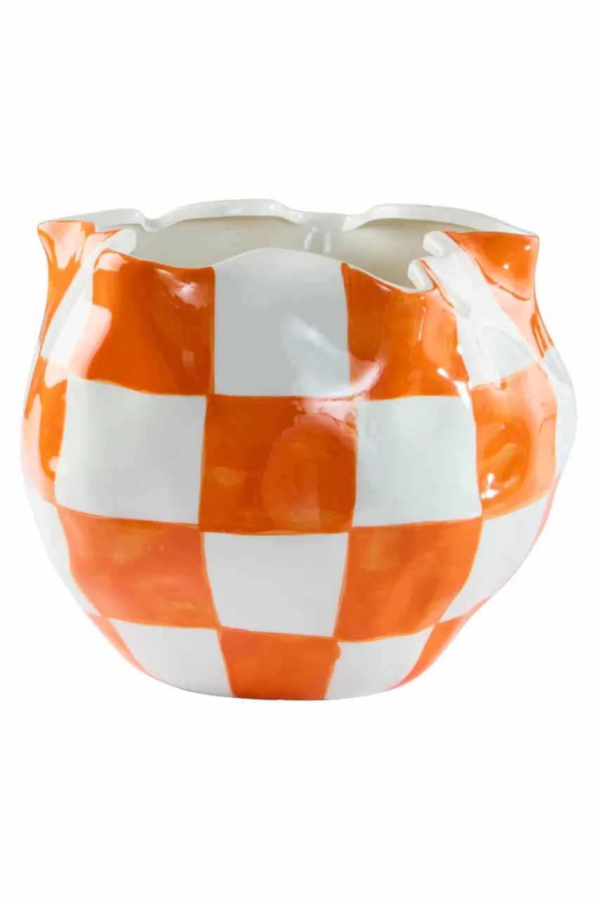 Vaser | Krukor*Jotex RUTAN Kruka Orange/vit