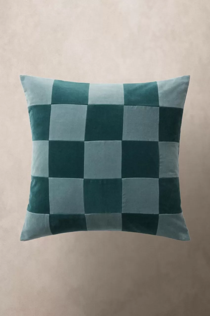 Prydnadskuddar & Fodral*Jotex RUTH CHECK Kuddfodral 50x50 Cm Blå/grön