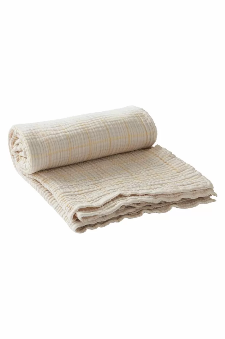 Plädar & Filtar*Jotex RUTHY Pläd 130x170 Cm Beige/blå