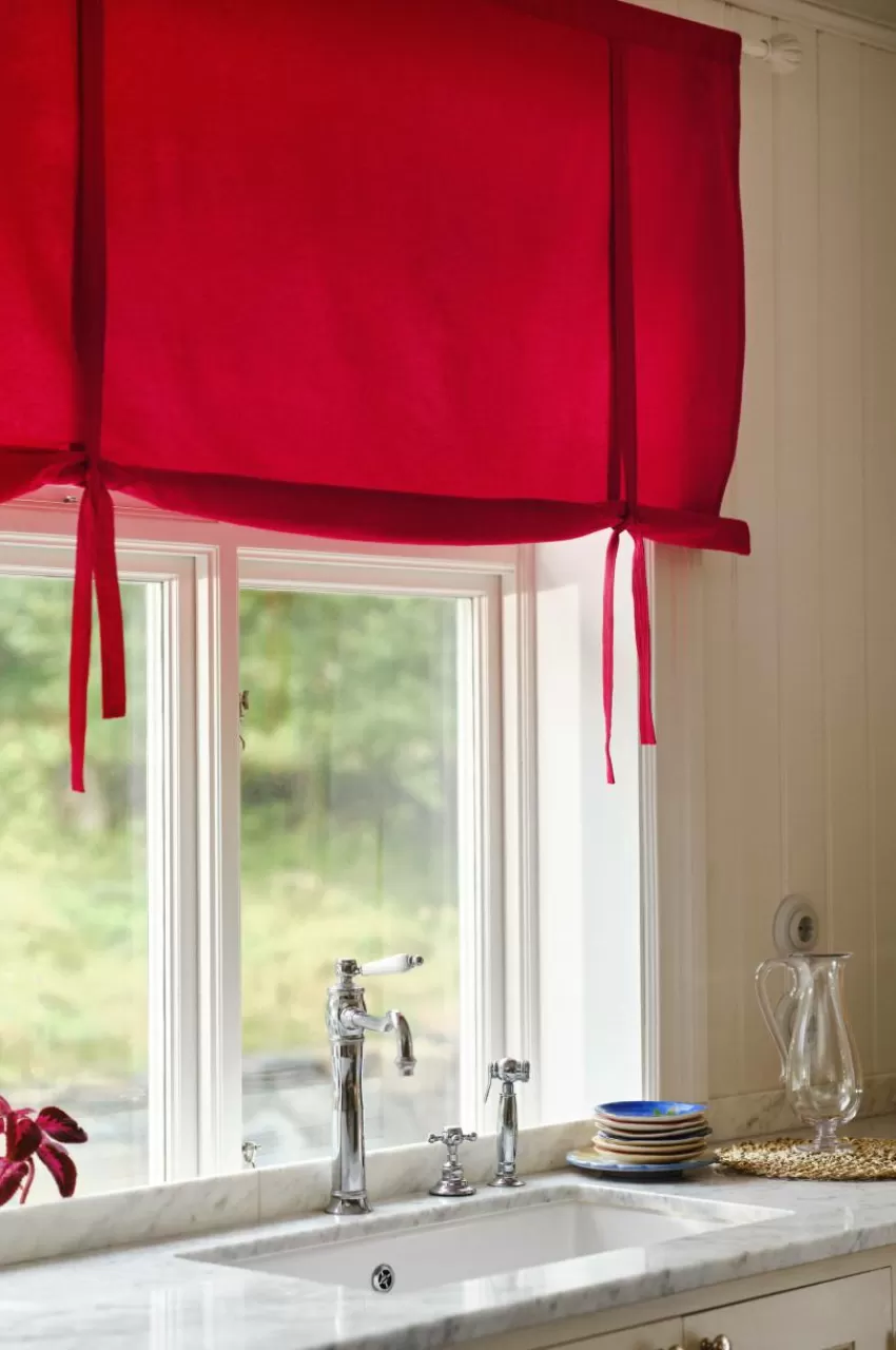 Hissgardiner*Jotex SADIE Roll-up Gardin Röd
