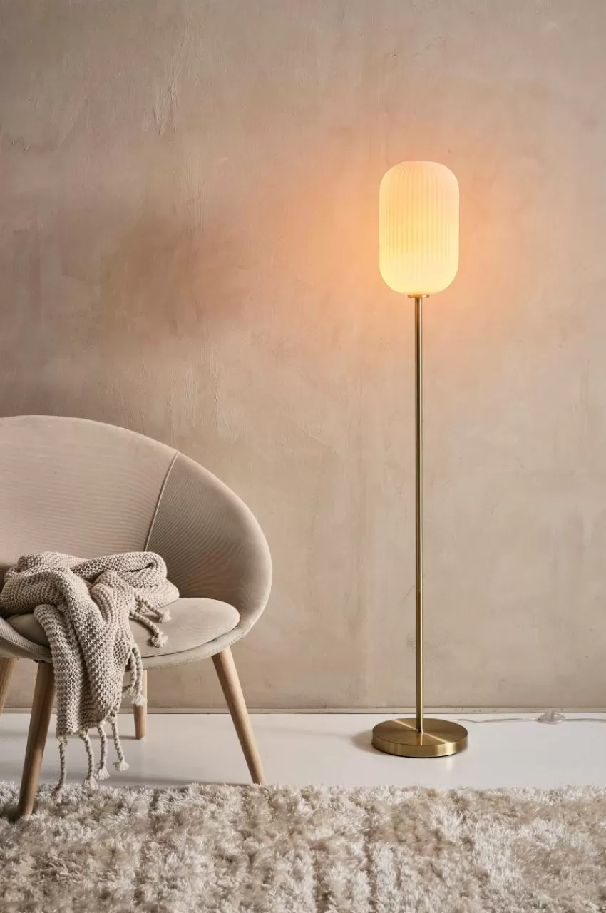 Golvlampor*Jotex SAINT Golvlampa Mässing/vit
