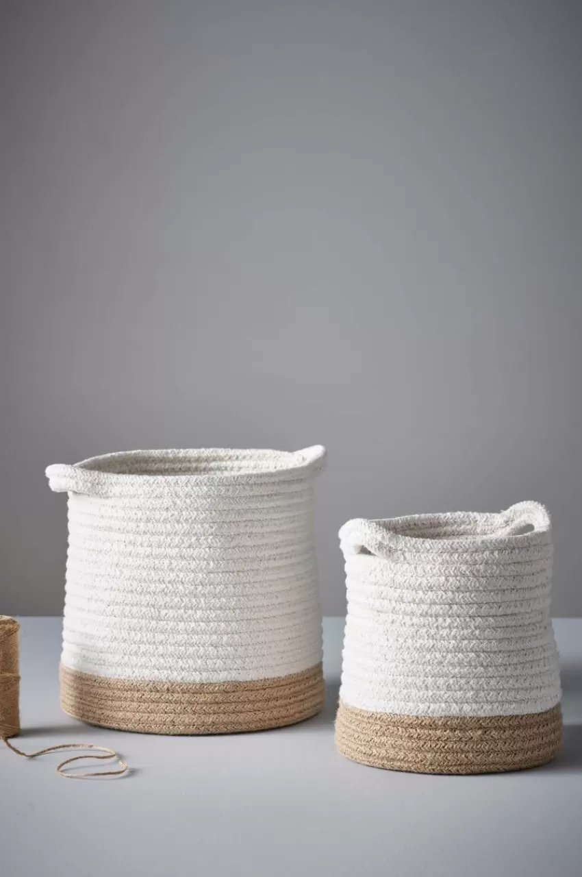 Prydnadssaker | Förvaring*Jotex SALLE Förvaringskorg 2 Delar Naturvit/beige