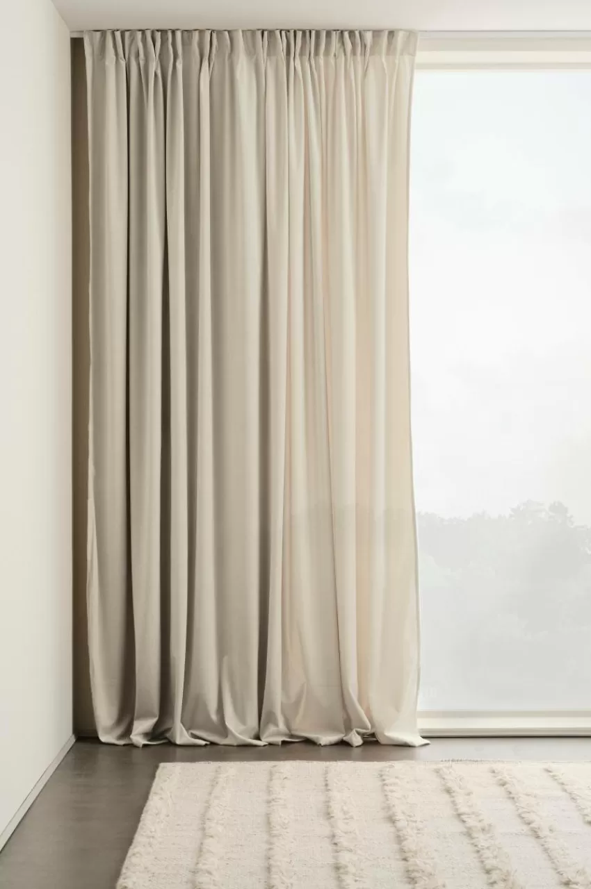 Julgardiner | Sammetsgardiner*Jotex SAVANNAH Multifunktionsgardin 1 Längd - Extra Bred Ljus linnebeige