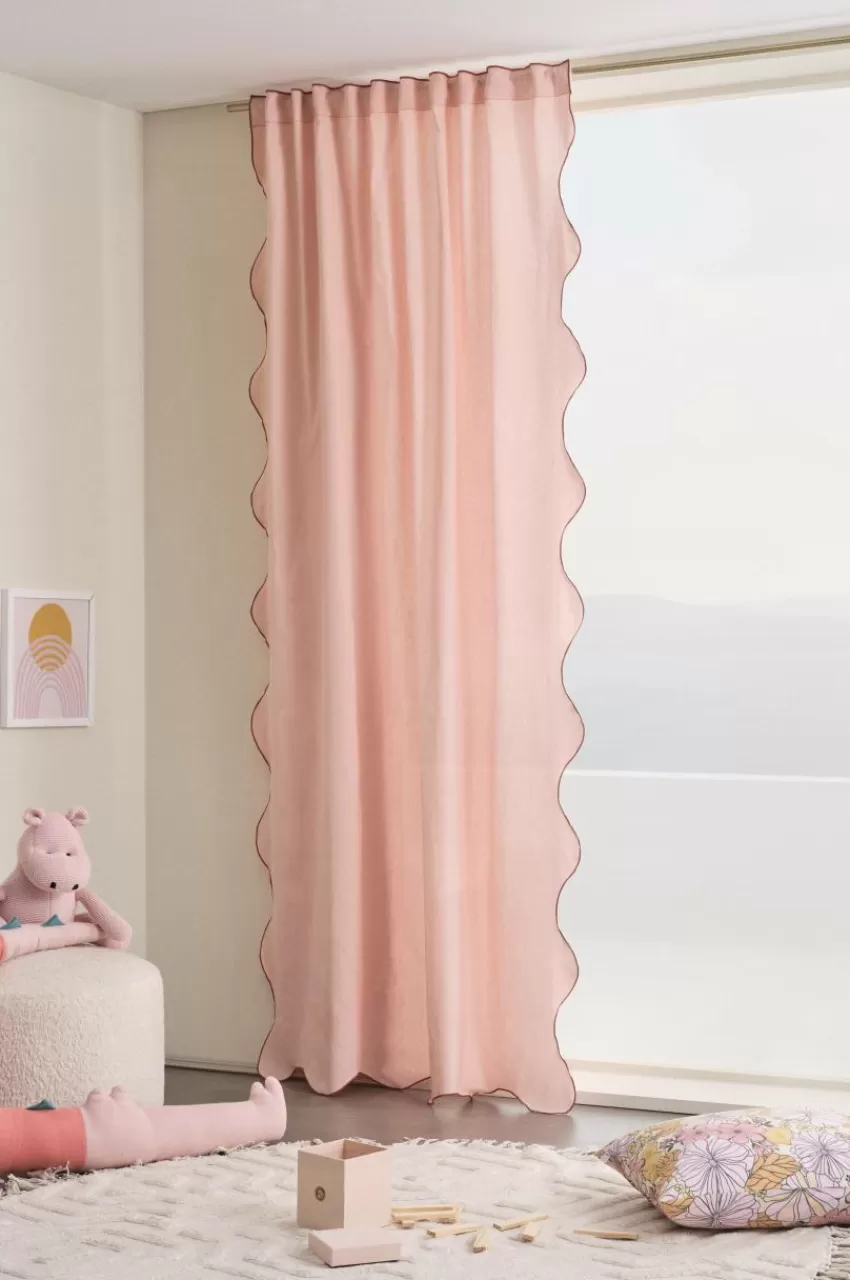 Barngardiner*Jotex SCALINA Multifunktionsgardin 1 Längd Extra Bred Ljusrosa