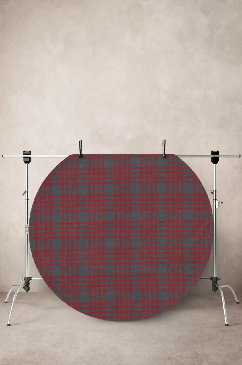 Återvunna Mattor | Slätvävda Mattor*Jotex SCOTT Slätvävd Matta ø 110 Cm Grön/röd