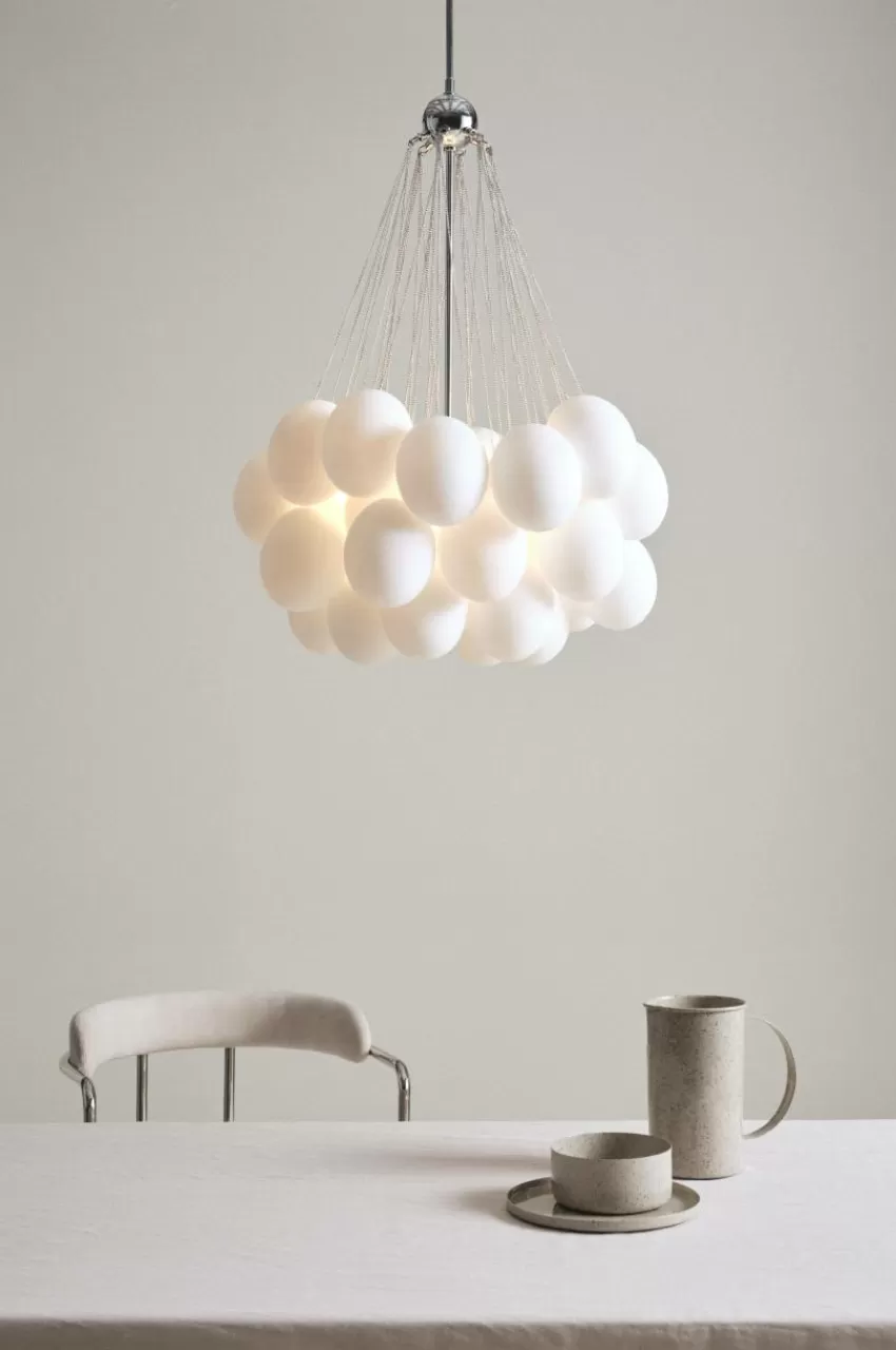 Taklampor | Kristallkronor & Takkronor*Jotex SEATON 37 Taklampa Krom/opalglas