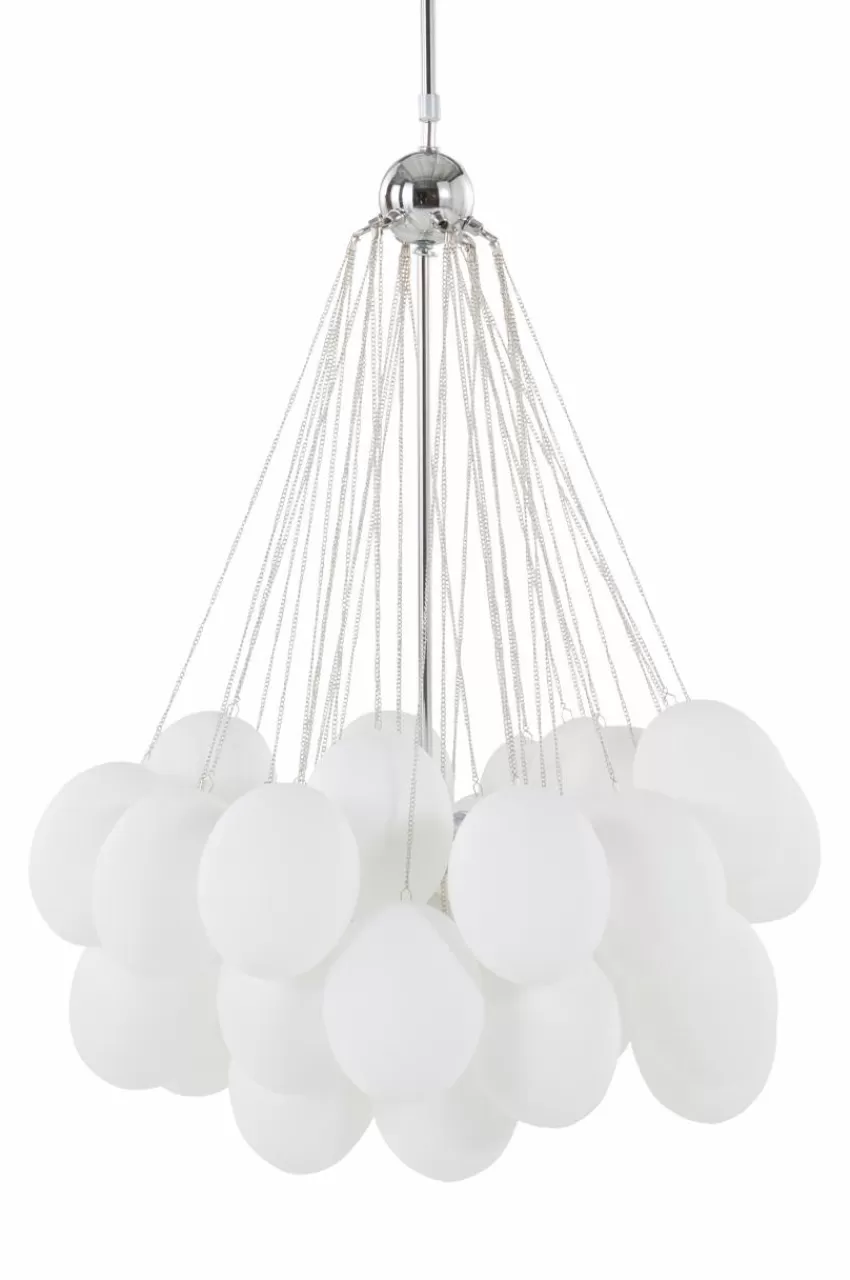 Taklampor | Kristallkronor & Takkronor*Jotex SEATON 37 Taklampa Krom/opalglas