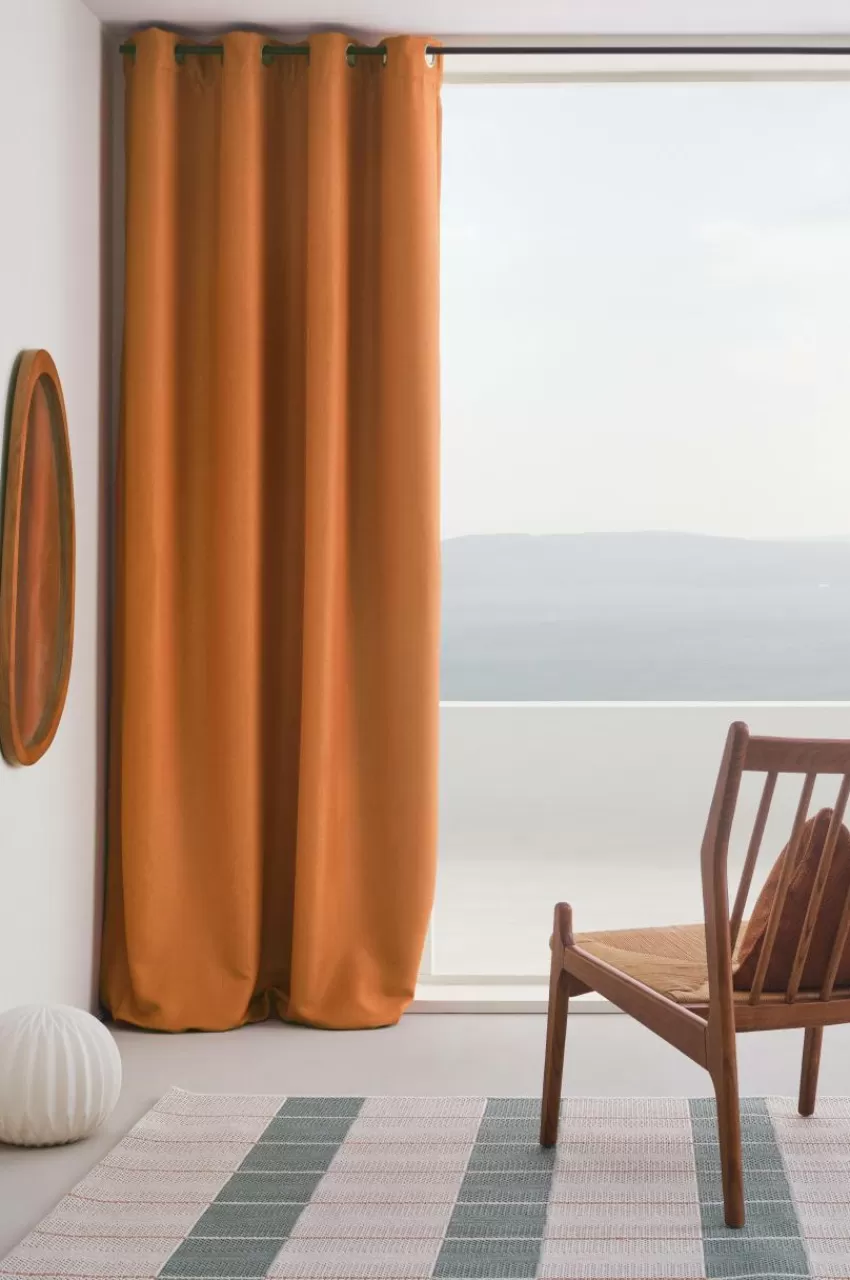 Mörkläggningsgardiner*Jotex SHADOW Mörkläggningsgardin Med öljett 1 Längd Bränd orange