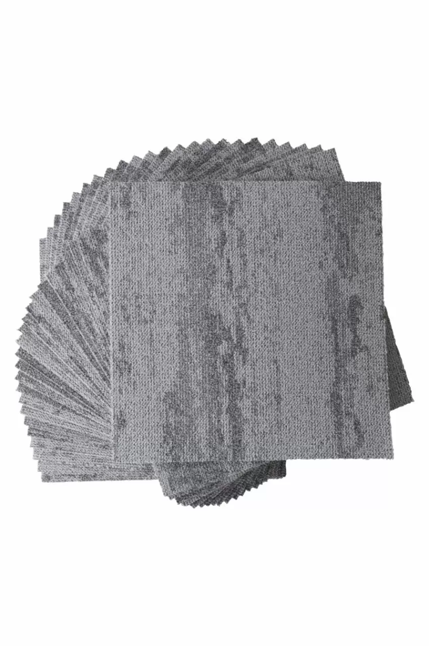 Trappstegsmattor | Dörrmattor*Jotex SHORELINE Textilplatta Heltäckningsmatta 20-pack Grå