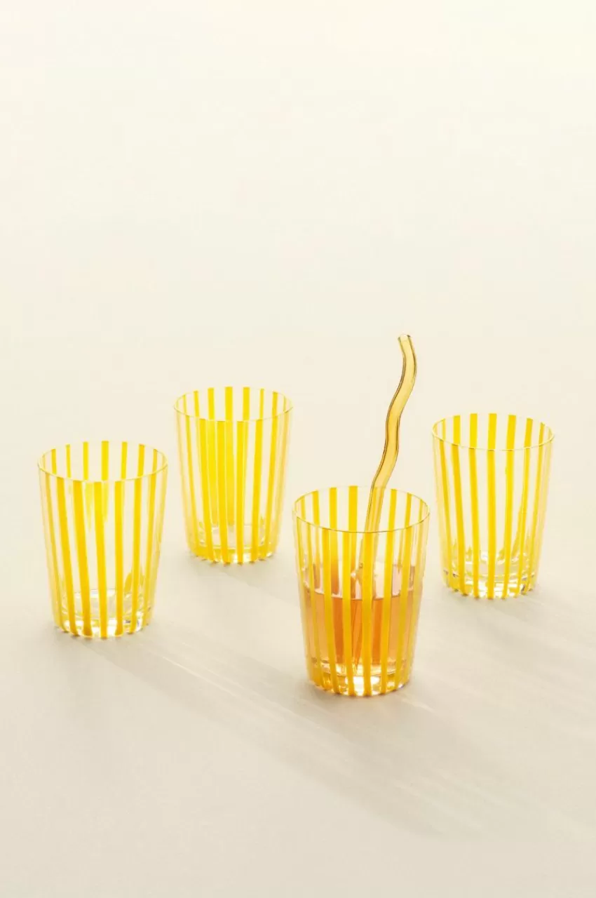 Glas*Jotex SIA Glas 4-pack Transparent/gul