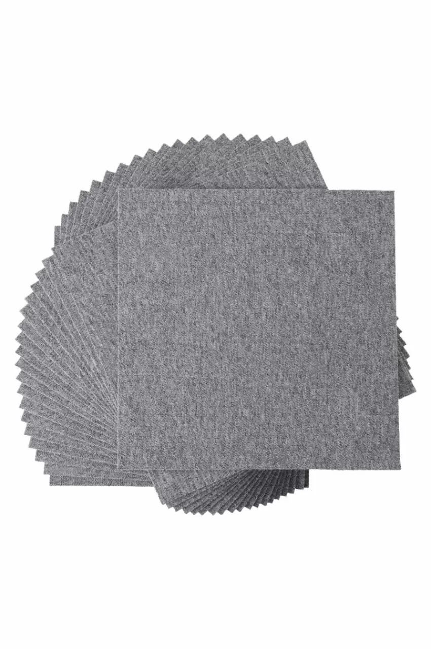 Trappstegsmattor | Dörrmattor*Jotex SIERRA TILE Textilplatta Heltäckningsmatta 20-pack Ljusgrå