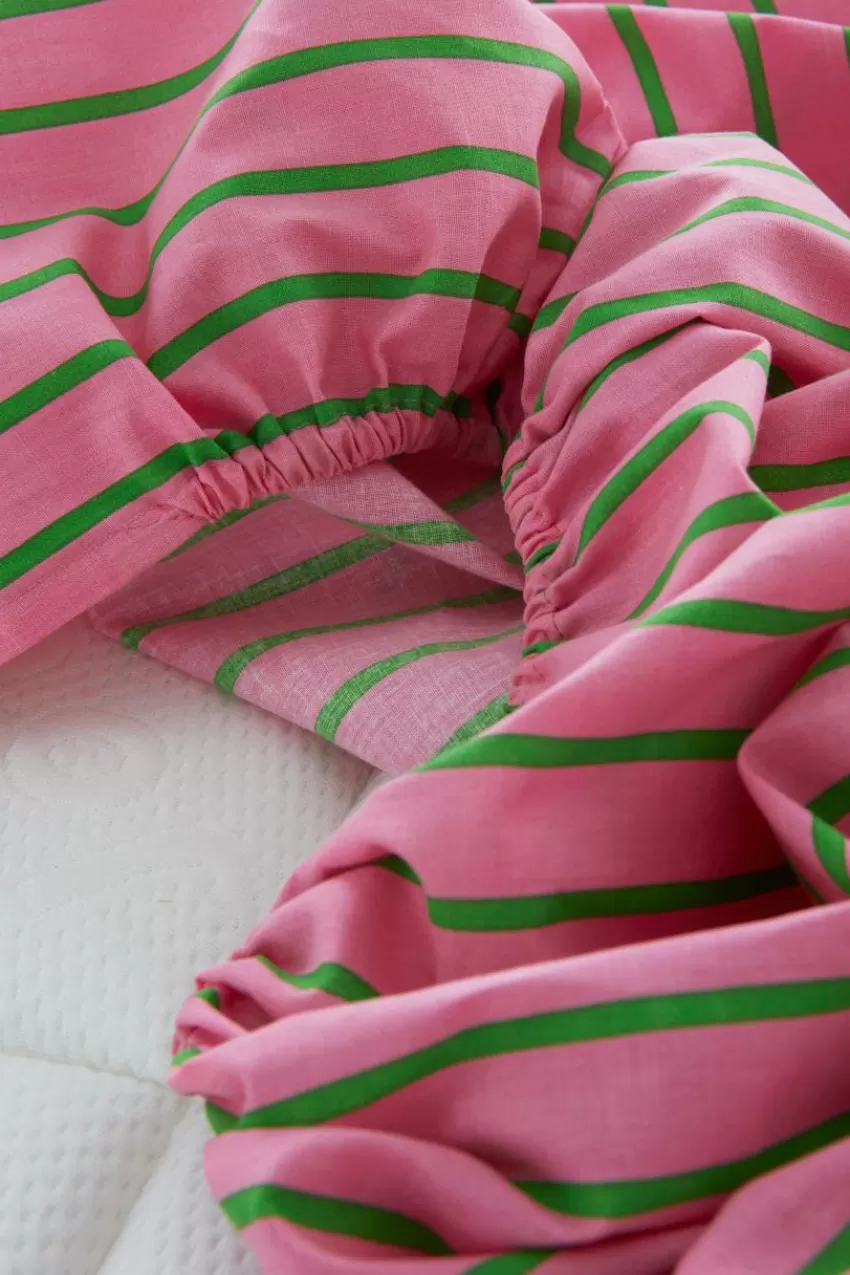 Dra-På-Lakan*Jotex SIMA Dra-på-lakan Ekologisk Rosa/grön