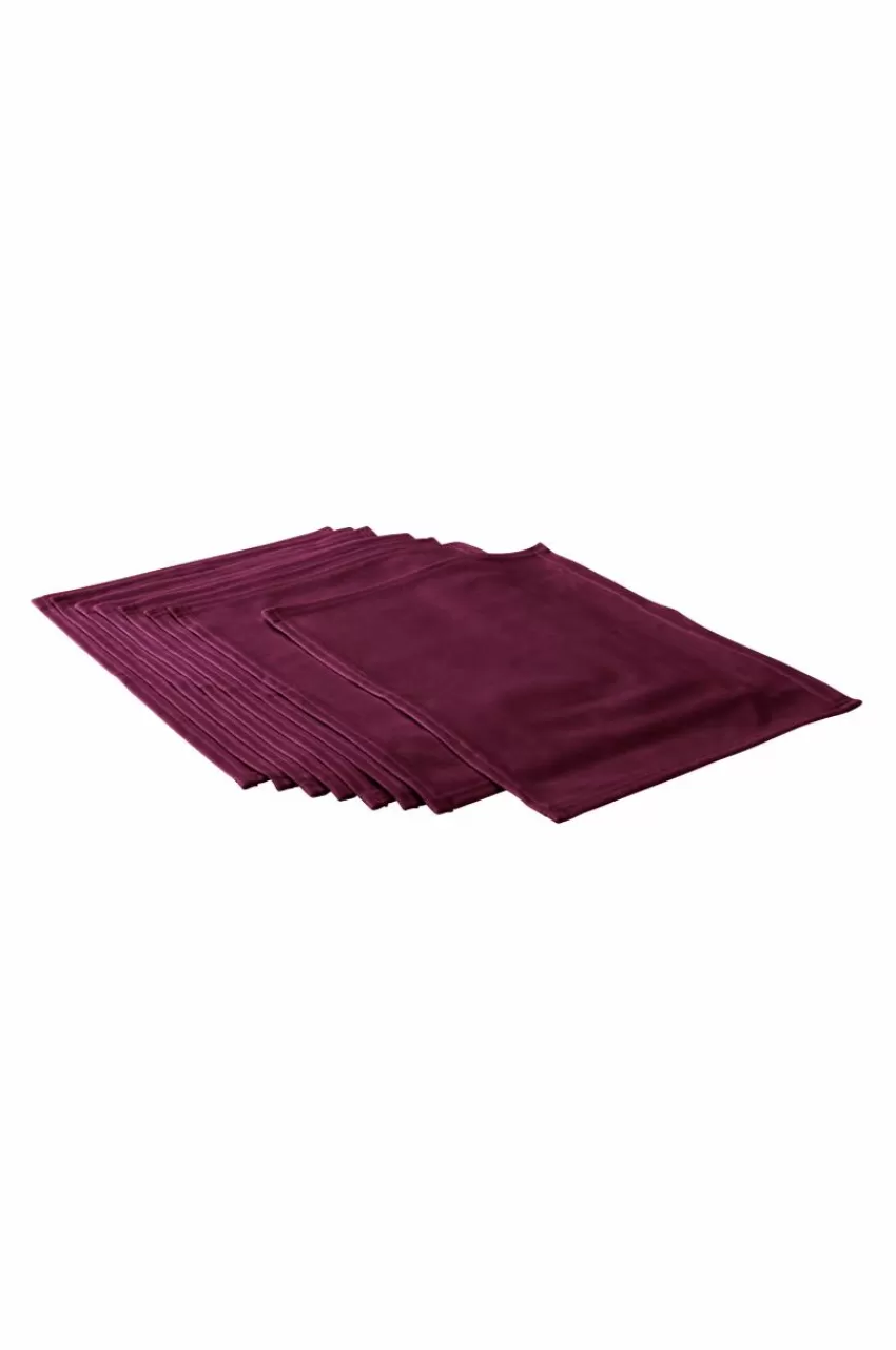 Juldukning | Bordstabletter*Jotex SIMONE Bordstablett 8-pack Plommonröd