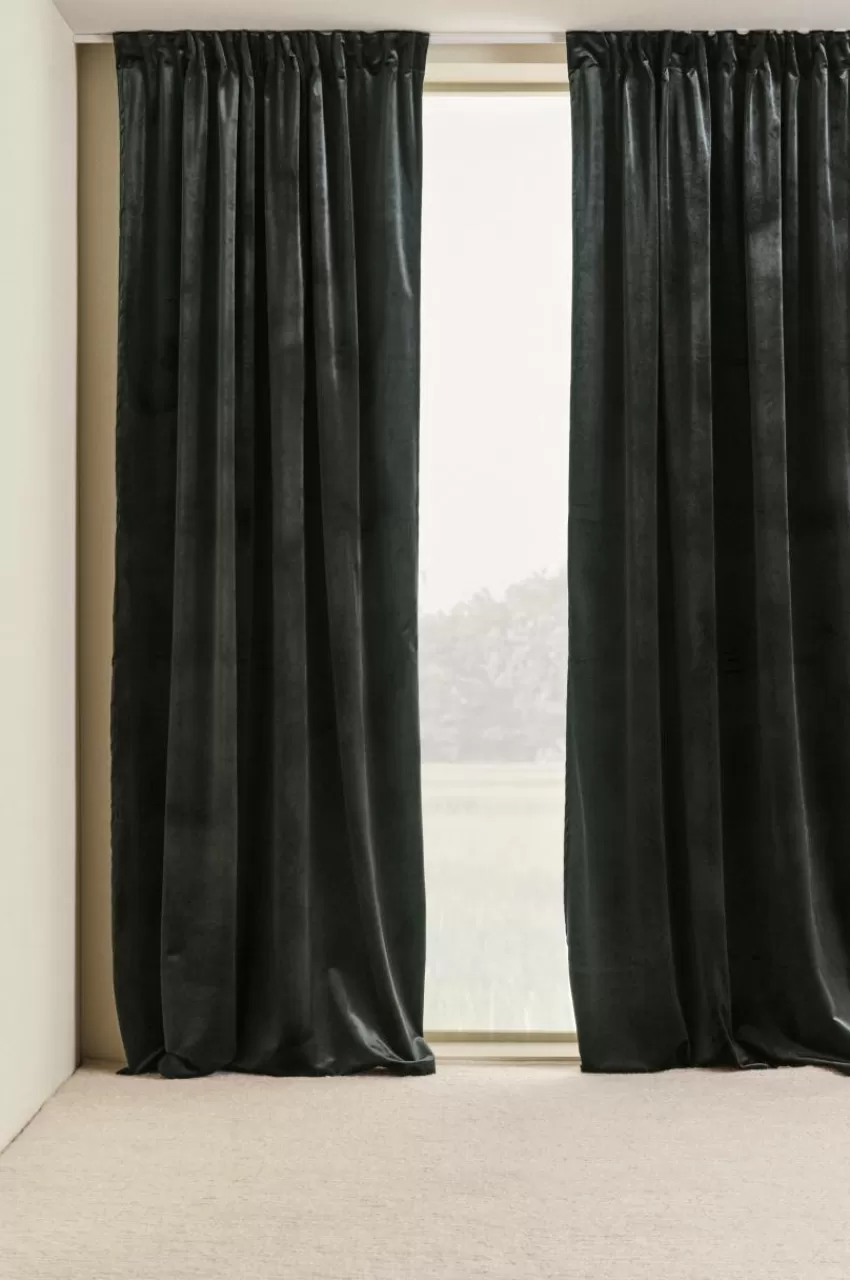 Julgardiner | Sammetsgardiner*Jotex SIMONE Multifunktionsgardin 2-pack Svart