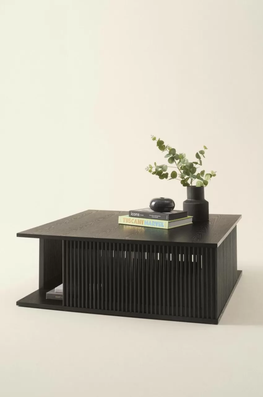 Bord*Jotex SION Soffbord 100x100 Cm Svart askfanér
