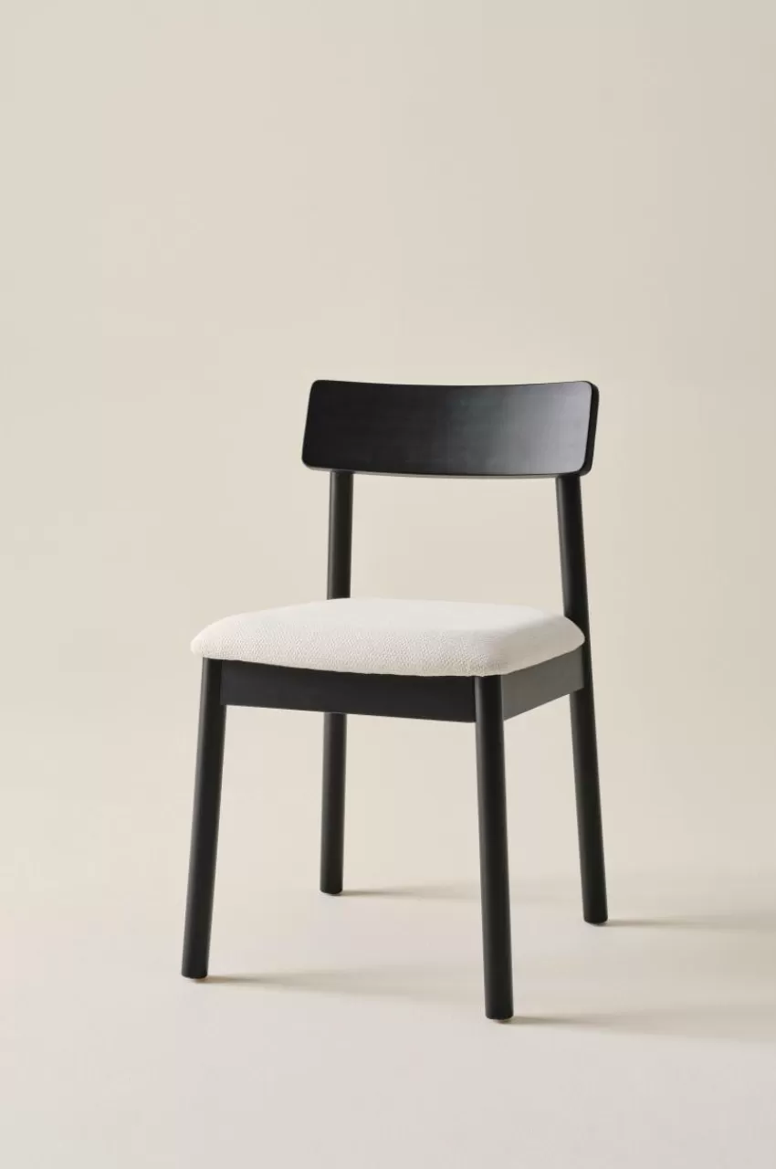 Stolar*Jotex SKILLINGE Stol Svart/Naturvit